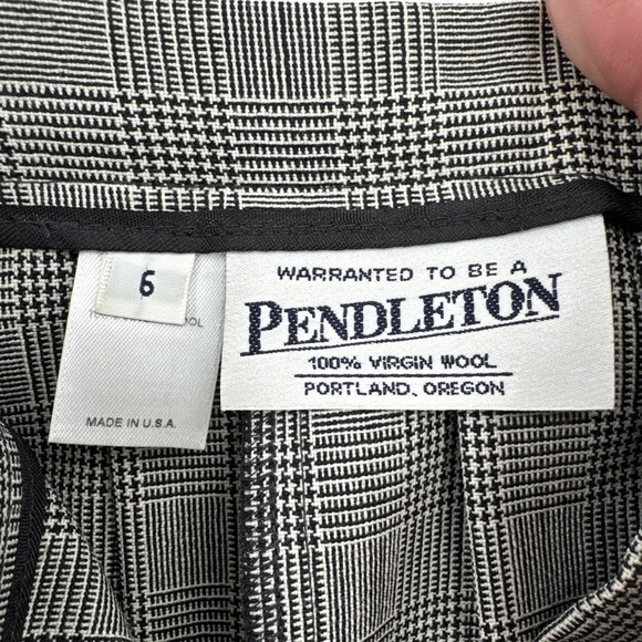 Vintage Pendleton Pleated Skirt SZ 6 Virgin Wool Plaid Academia Old Money Preppy - Picture 4 of 8